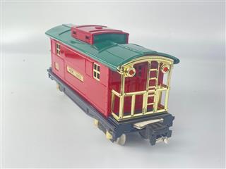 MTH 10-1042 Red Caboose No. 817 Red & Peacock Roof with Brass Trim